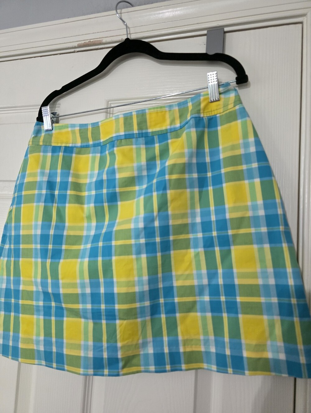 Lilly Pulitzer Skort Womens 12 Multicolor Plaid A Line Pockets Casual Golf